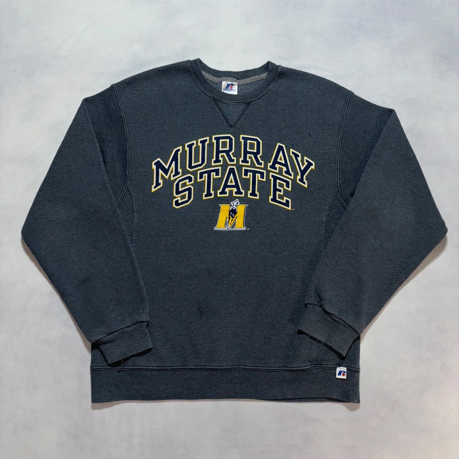 Vintage Murray State Russell Athletic Crewneck Sweatshirt Mens M Gray Racers Y2K