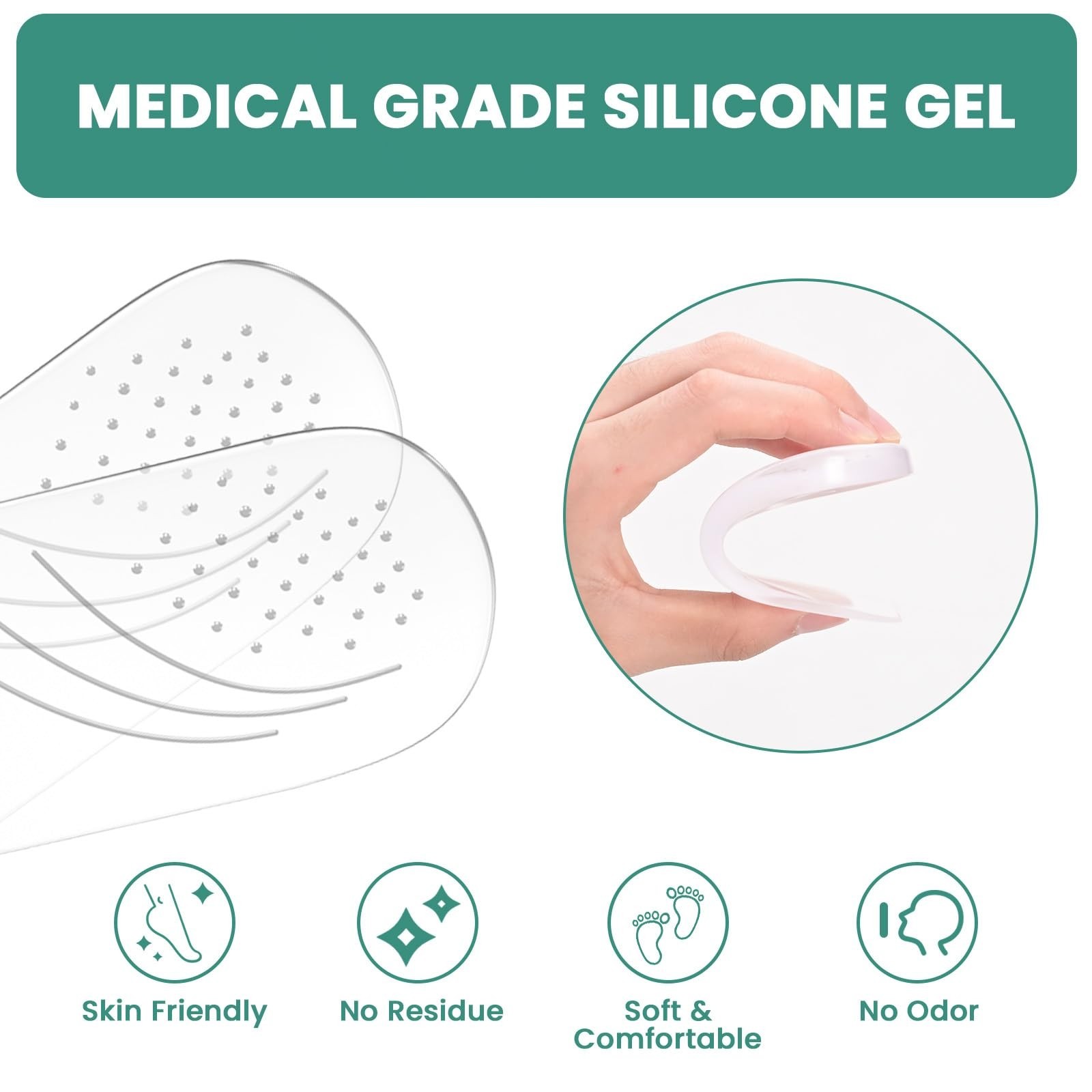 Adjustable Heel Wedge Insoles for Supination & Pronation – 2 Pairs, Knee Pain Re