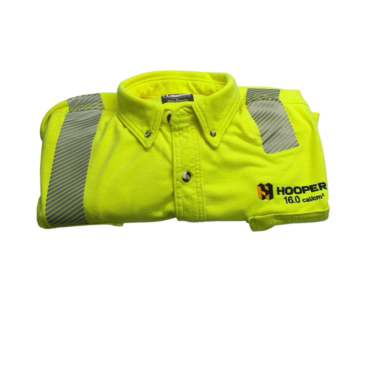 LAKELAND ANS/ISEA 107-2015 Type R Class 3 High Visibility Button-Up Shirt Large