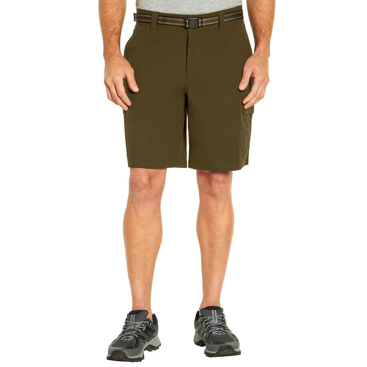 Orvis Mens Black-Green 4 way Stretch Cargo Short with Belt Sz 32,34,36,38,40,NWT