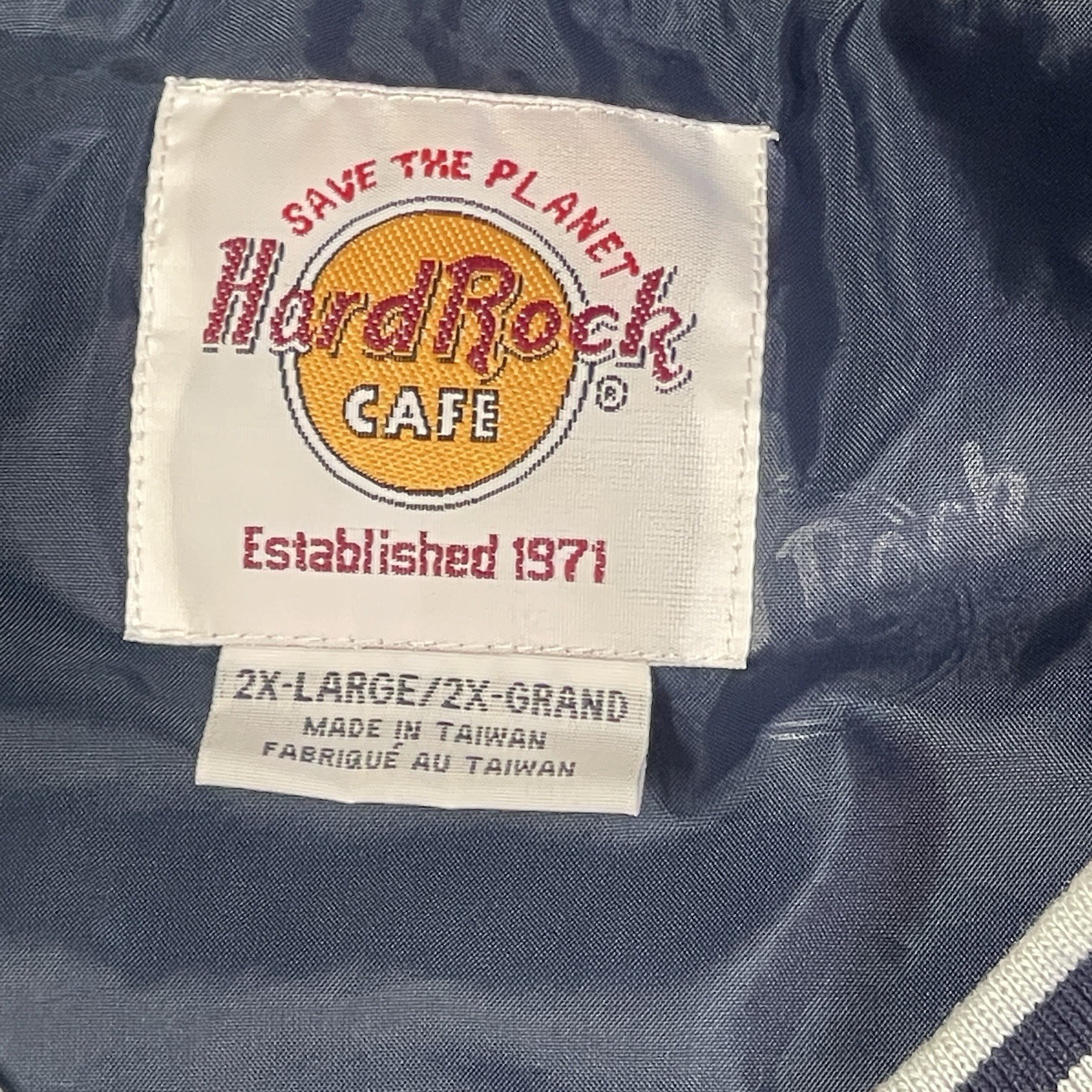 Vintage Hard Rock Cafe Maui Men’s 2XL Navy Windbreaker Preppy Blokecore Normcore