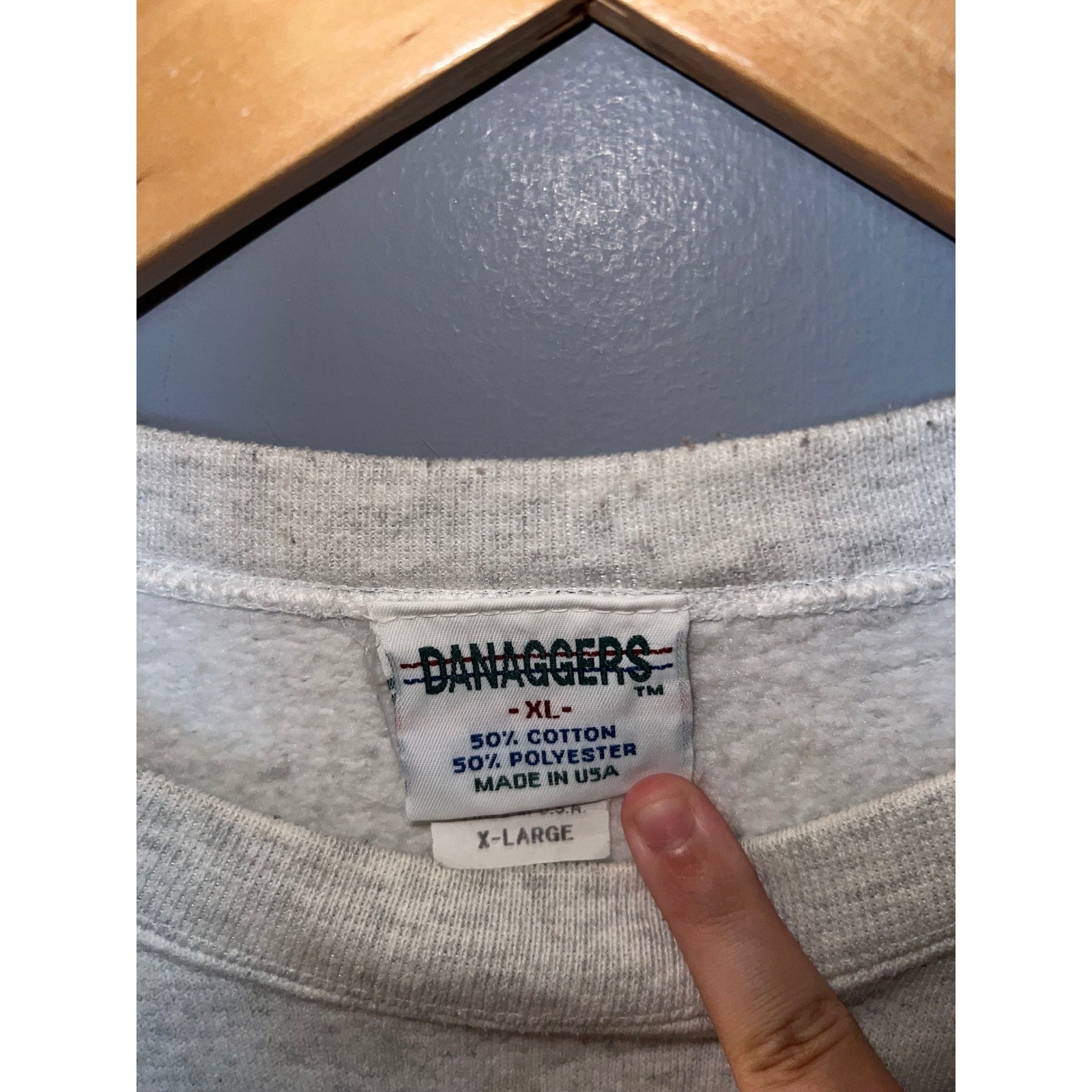 Vintage Danaggers Minnesota Sweatshirt XL Grey Maroon Collegiate USA Made