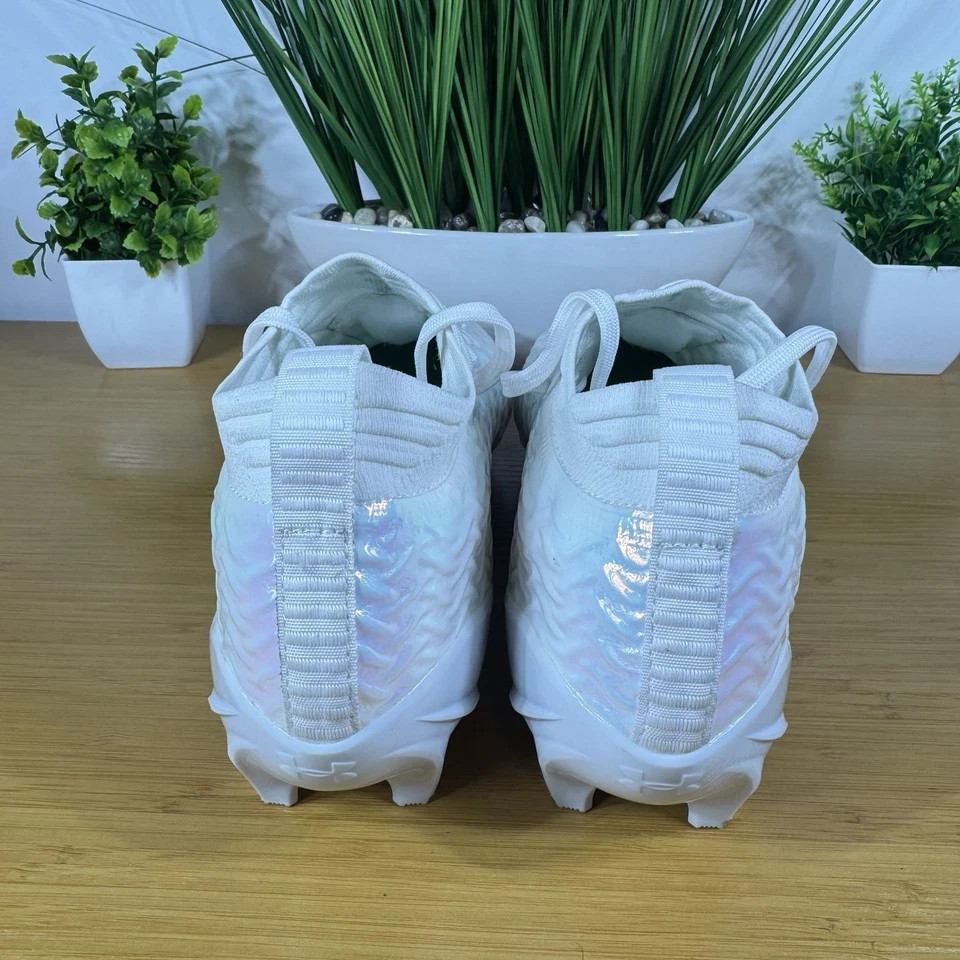 Under Armour Spotlight Pro White Iridescent Football Cleats Mens