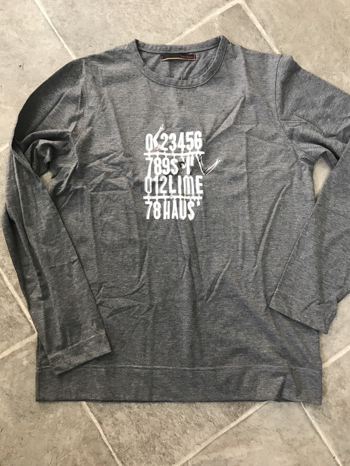 Women’s Limehaus Long Sleeve Grey Top Size Uk3