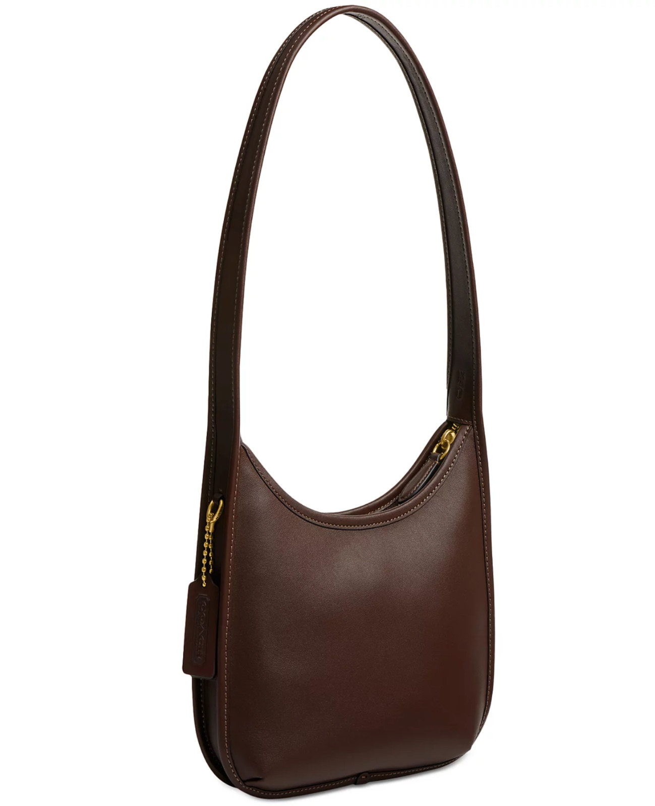 Coach ORIGINALS 90s Ergo Design Maple Glovetanned Leather Shoulder CURVE ZIP BAG