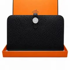 HERMES Roulis Slim B-stamp 2023 Compact Wallet Etoupe Leather