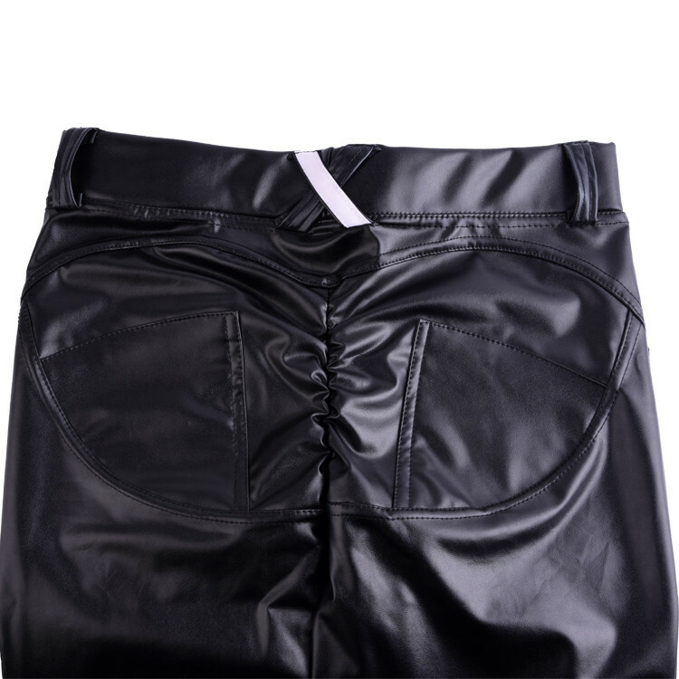 Women’s Sexy High Waist Skinny Faux PU Leather Leggings Pants Butt Lift Trousers