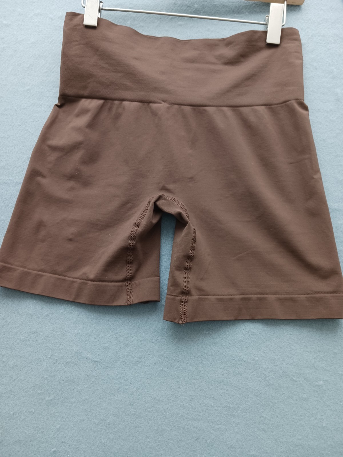 SKIMS Women Compression Shorts Size Unknown Cocoa Brown Nylon Blend Stylish