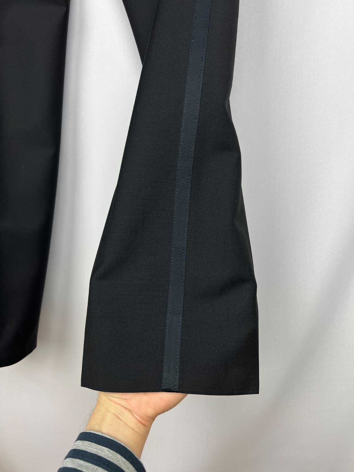 HACKETT Mayfair Gorgeous Solid Black WoolMohair Peak-Lapel Tuxedo Suit 36US46IT