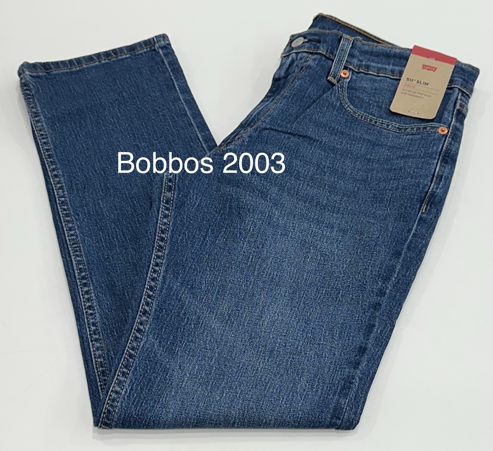 Levi’s 511 Men’s Slim Fit Stretch Sits Below Waist Jeans, Blue, Size 32X32