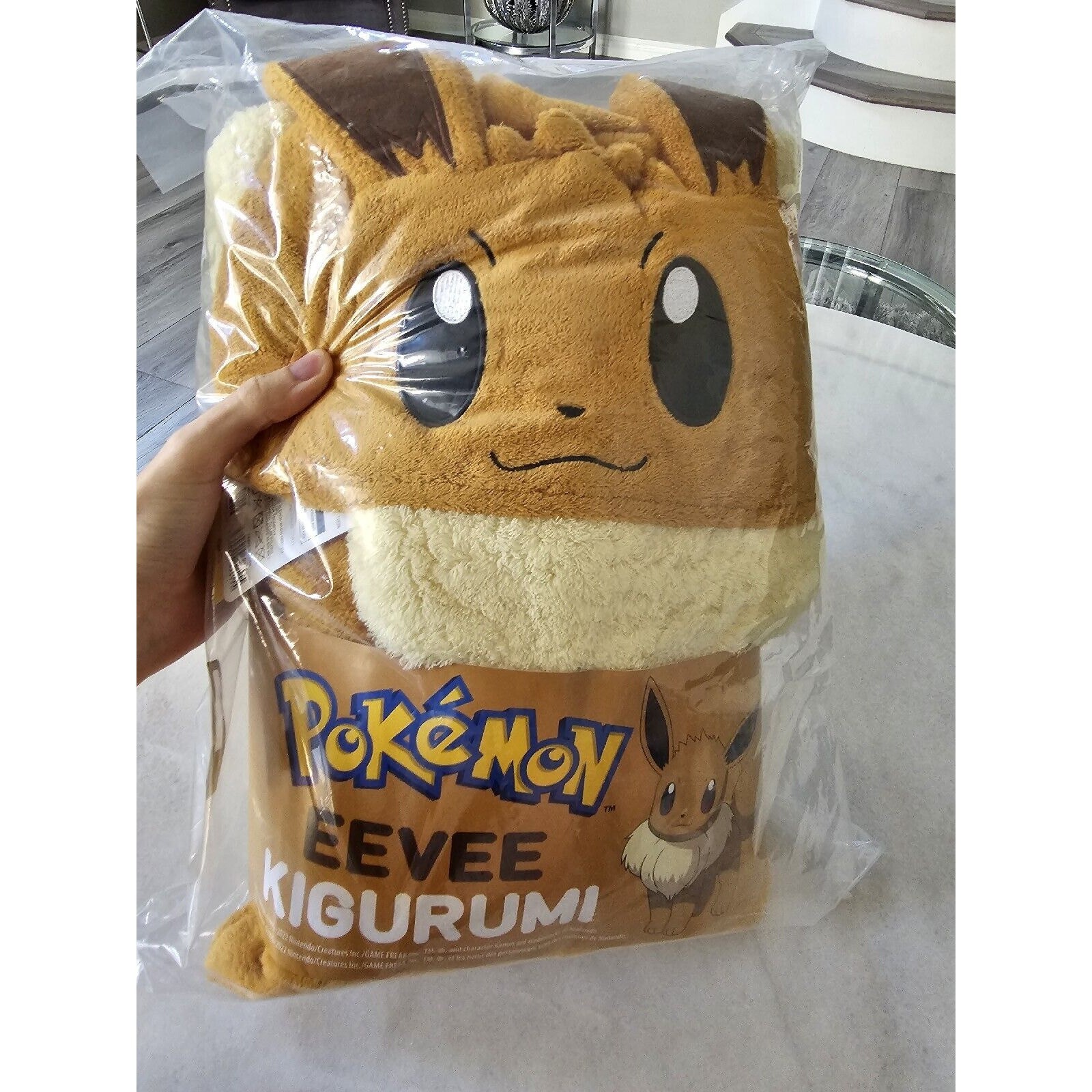 Pokemon Eevee Kigurumi Shop Cosplay Haloween Costume One Piece Pajamas NEW
