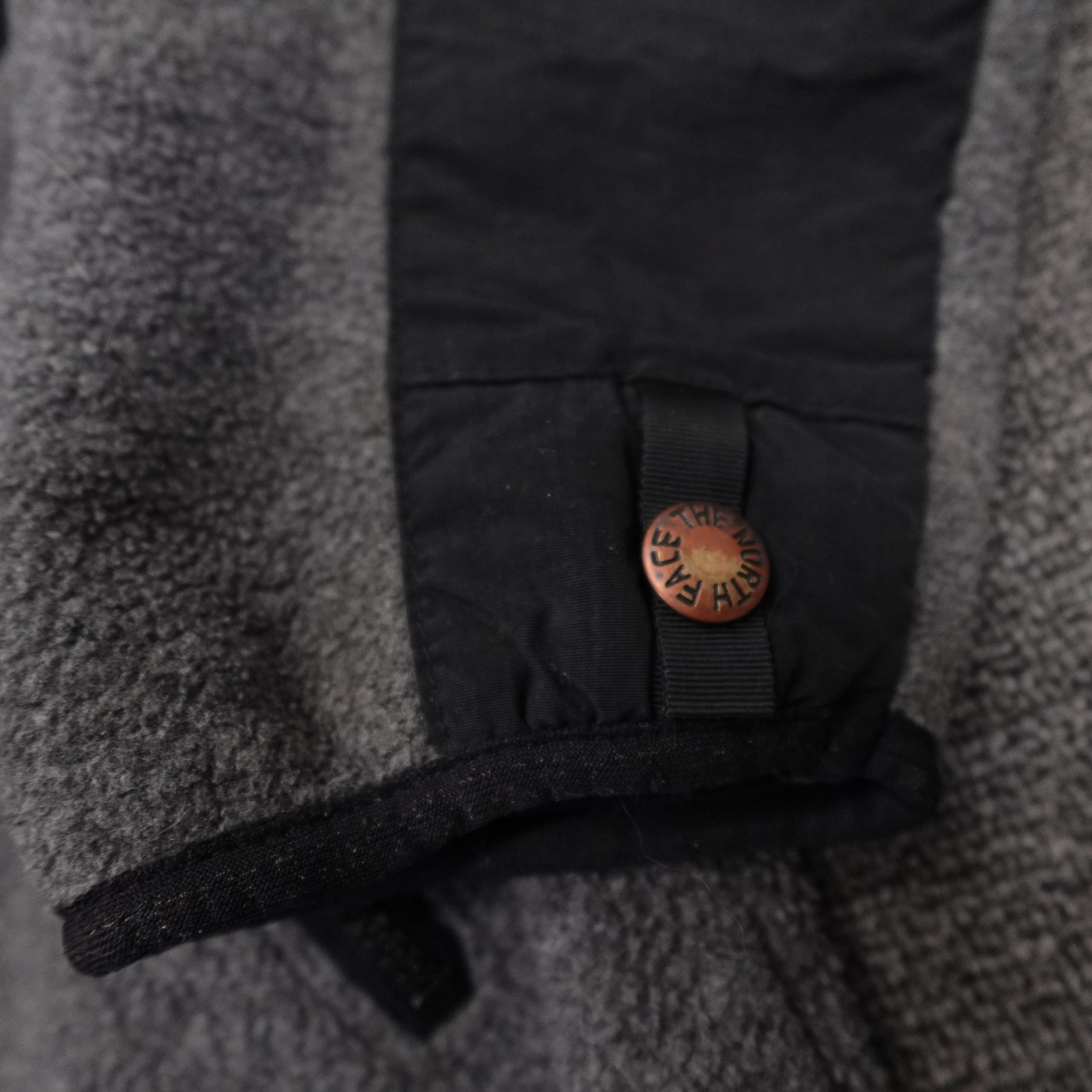 The North Face Jacket Mens Large Gray Black Denali Fleece Full Zip Pockets