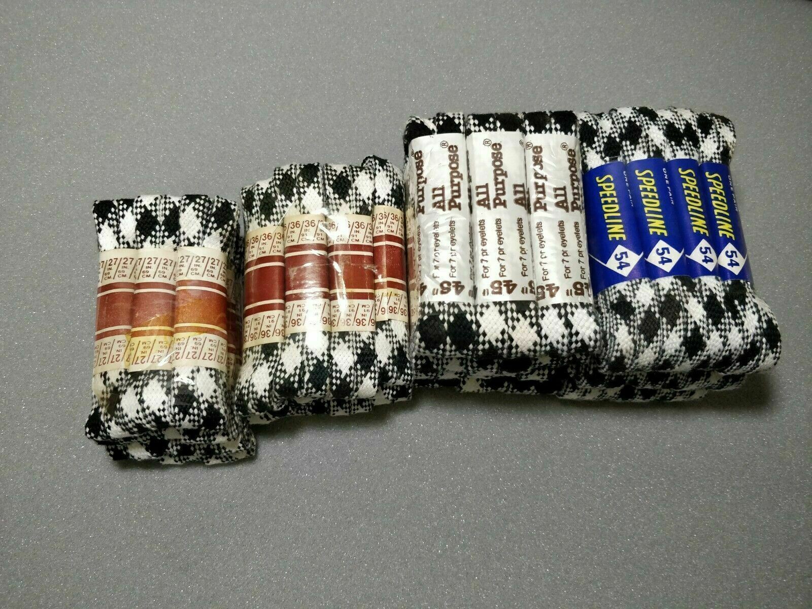 12 pair pack Plaid Sneaker/Shoe Laces assorted colors & sizes