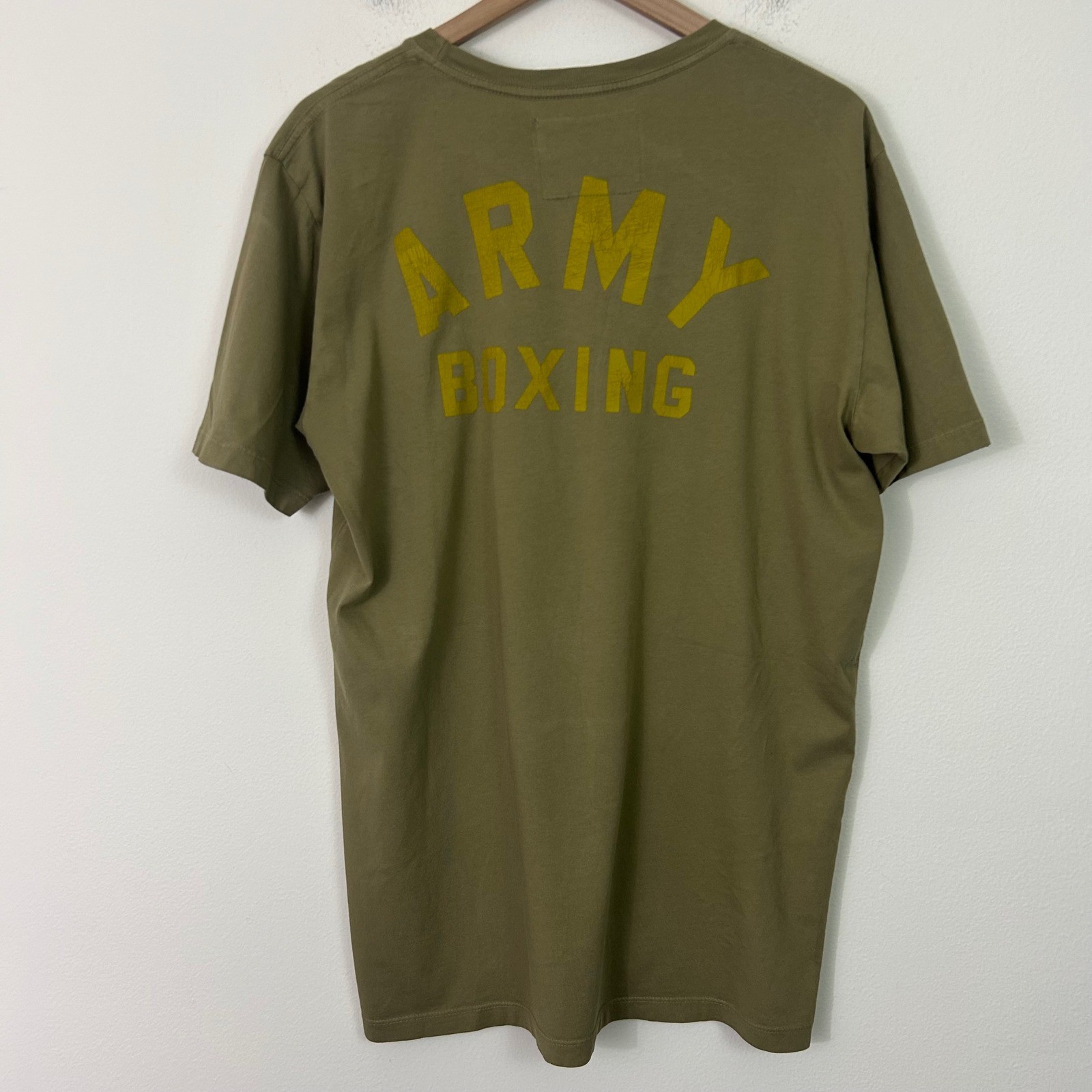 Roots of Fight Sugar Ray Robinson Army Boxing T Shirt Mens XL Olive Green USA