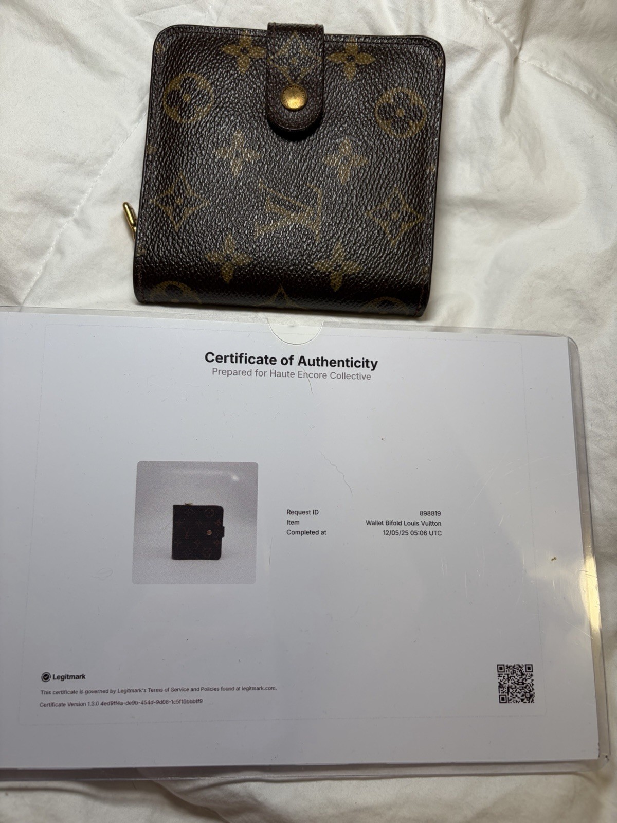 Louis Vuitton Monogram Brown Women’s Wallet Snap Flap Zip Coin Pocket