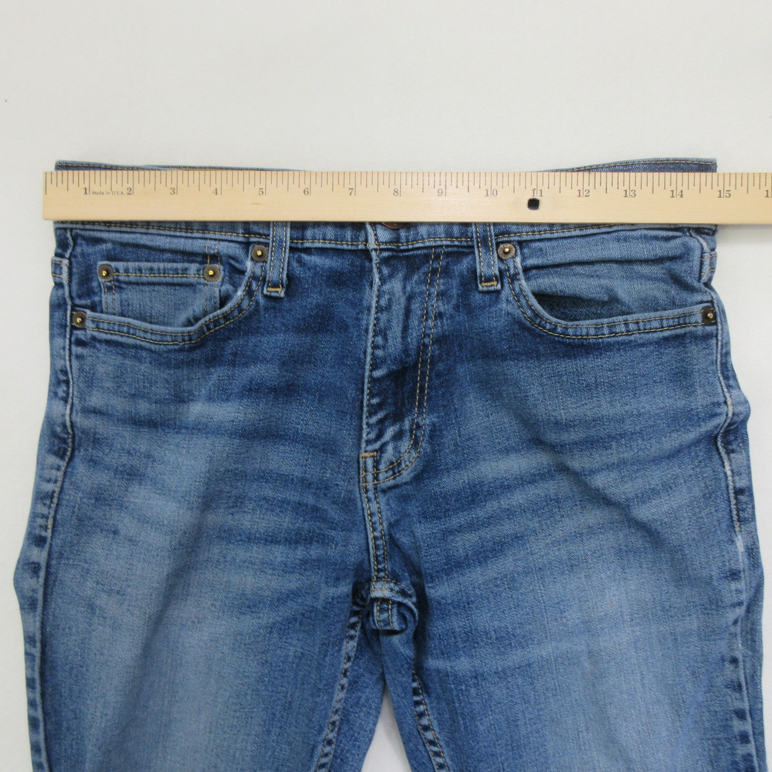 Hollister Men Jeans 29×32 Slim Straight Epic Flex Medium Wash Blue Stretch