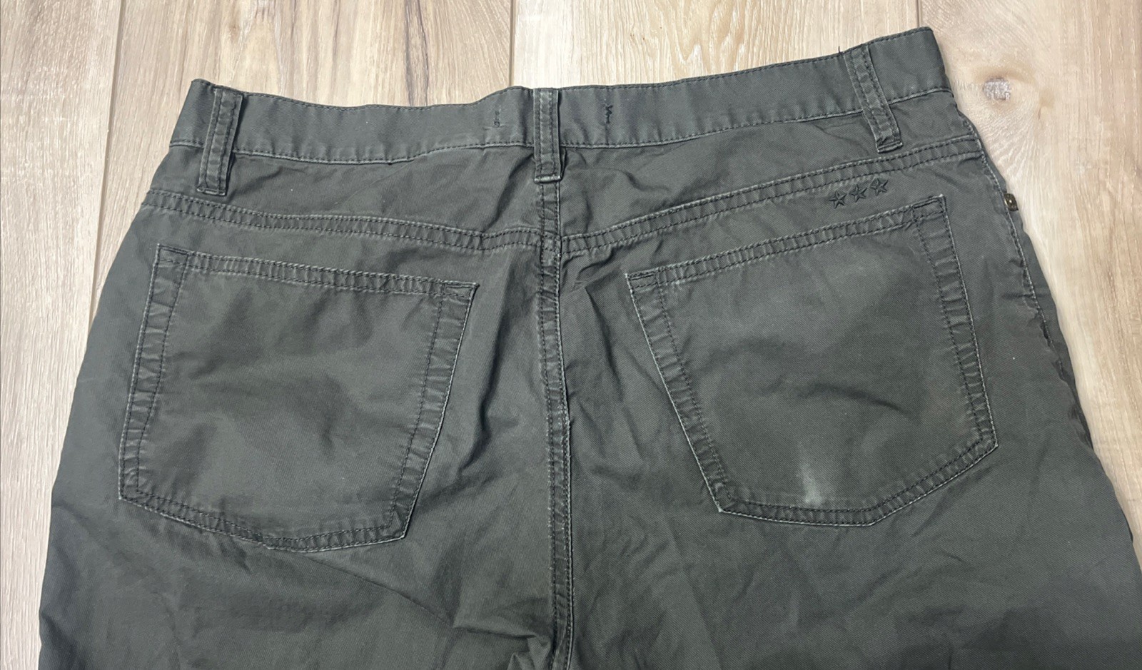 John Varvatos USA Button Fly Lightweight 5-Pocket Pants Olive Green Size 34