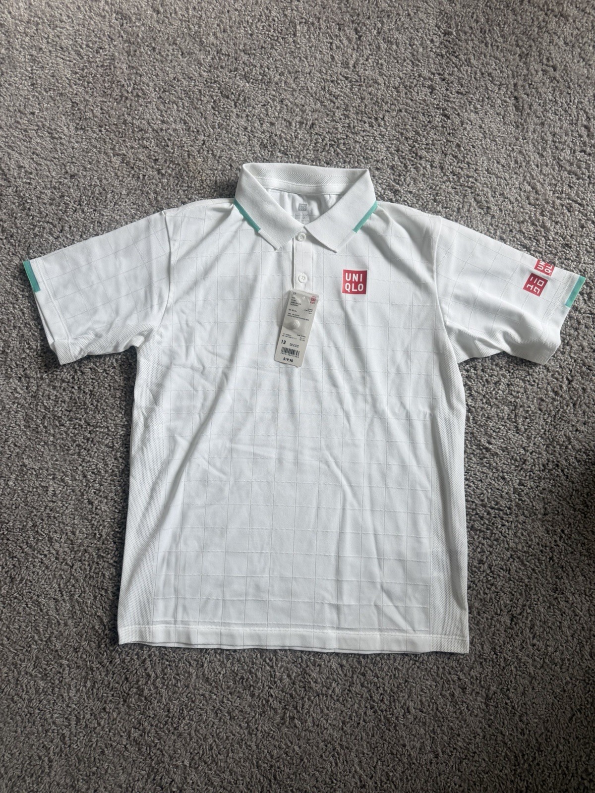 NWT Uniqlo Kids RF Dry-EX Polo Shirts- Size 13 Roger Federer Wimbledon Tennis