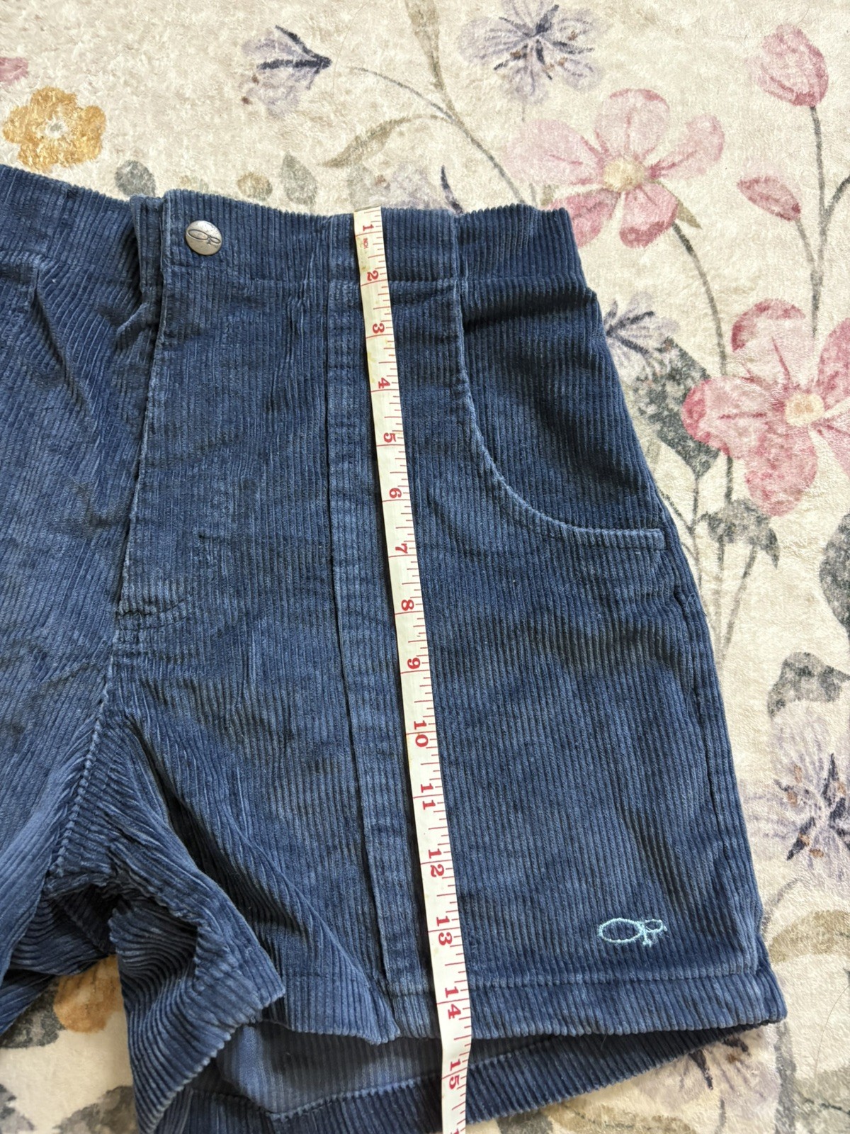 Vintage Ocean Pacific Longriders Surf Corduroy Shorts Navy Blue size 30