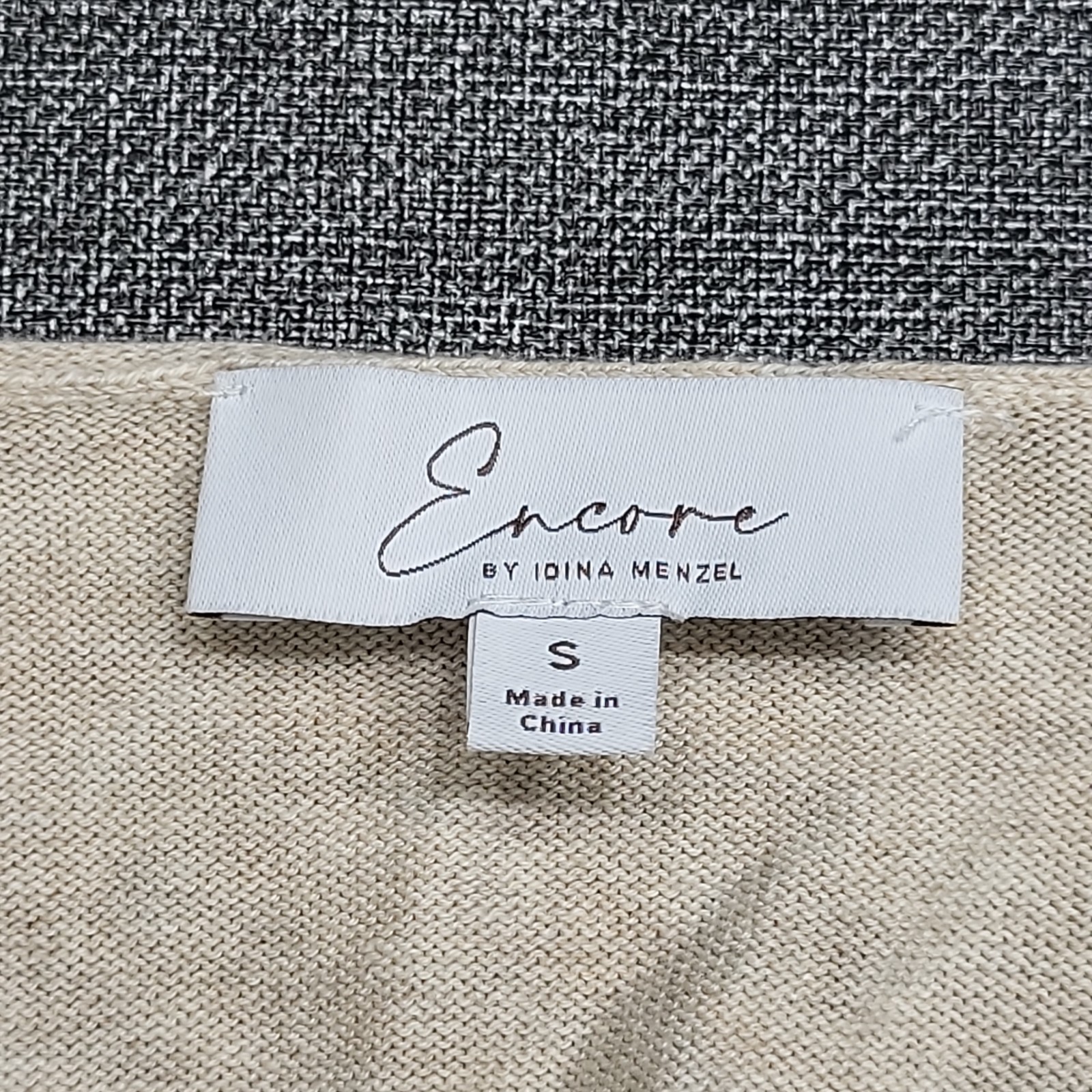 Encore by Idina Menzel Womens Beige Wrapped Ballet Cardigan Size Small