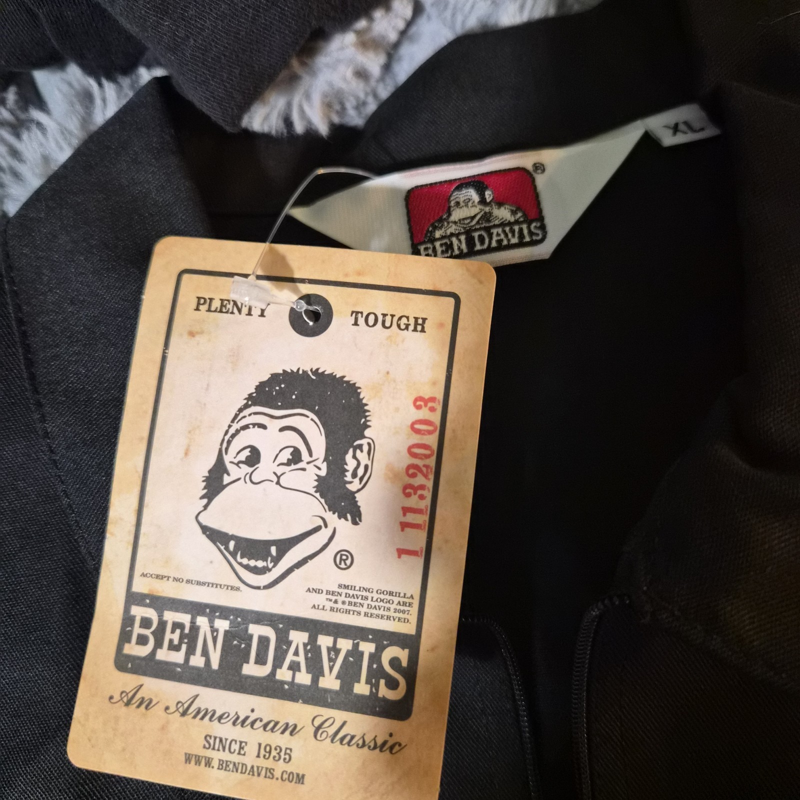 Ben Davis Quarter 1/4 Zip Shirt Black Mens Size XL classic work skate