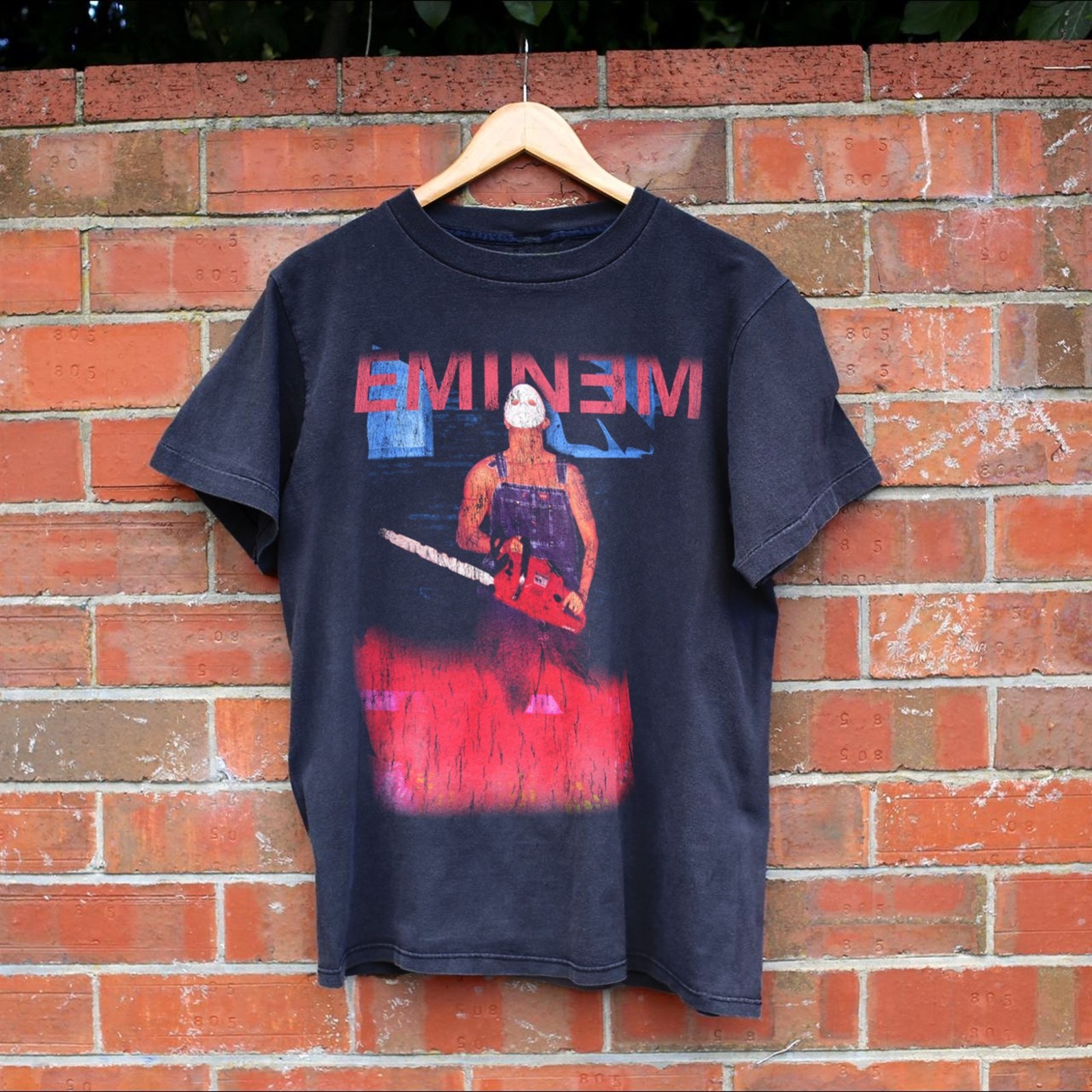 2001 Eminem European Tour Merch Washed T-Shirt Black M