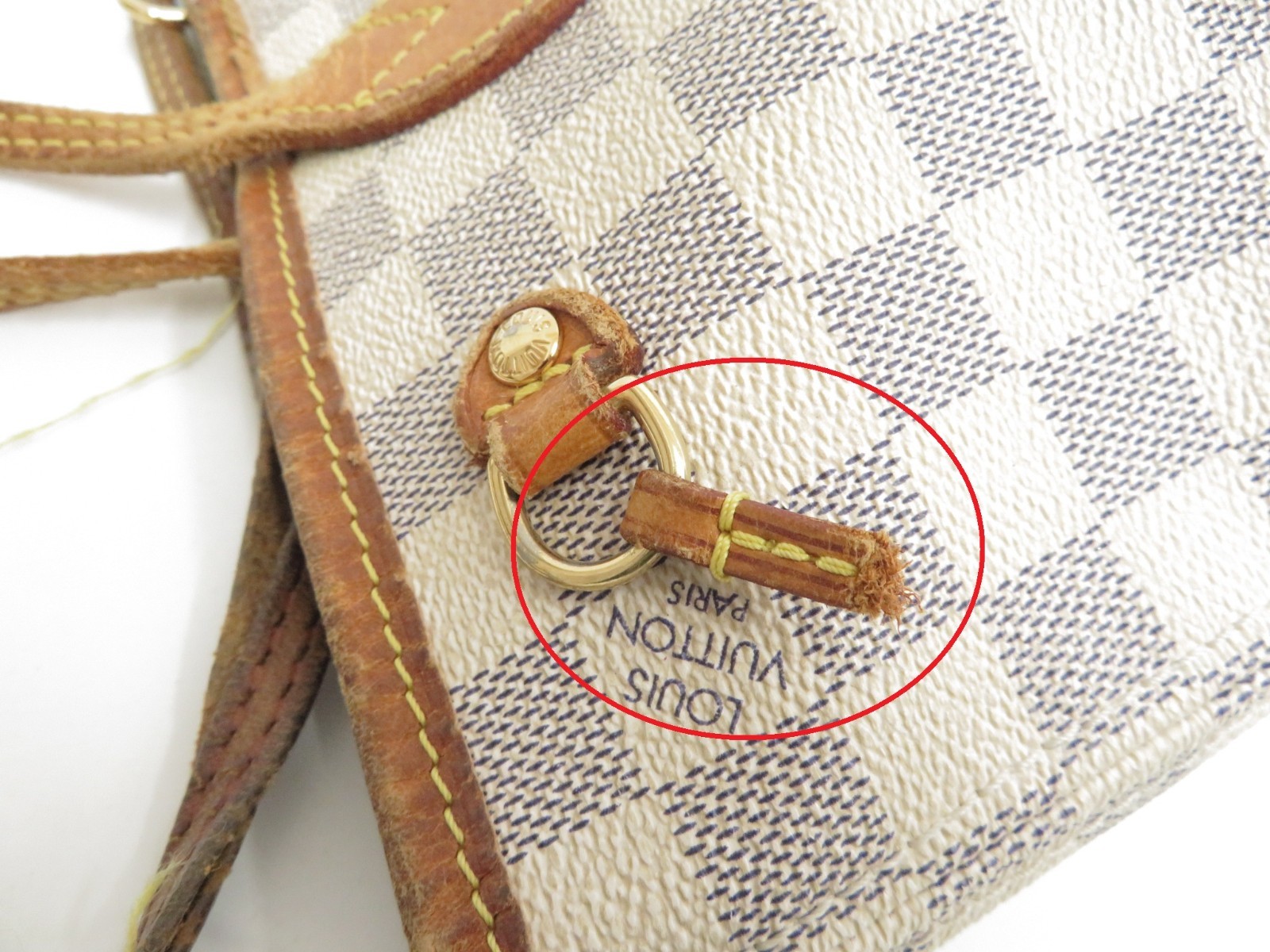 Authentic Louis Vuitton Damier Azur Neverfull PM Tote Bag Handbag F#48189