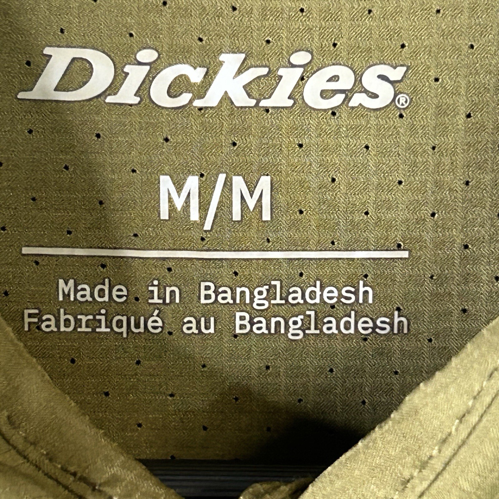 Dickies Button Shirt Mens Medium Temp IQ Green Performance Work