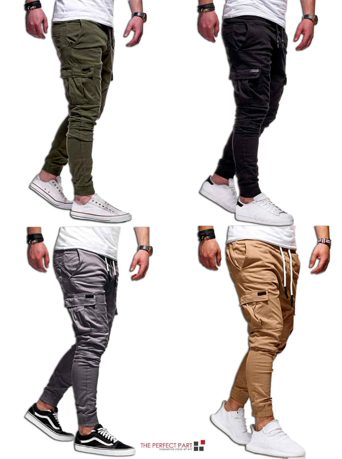 Men’s Casual Joggers Pants Sweatpants Cargo Combat Loose Sport Workout Trousers