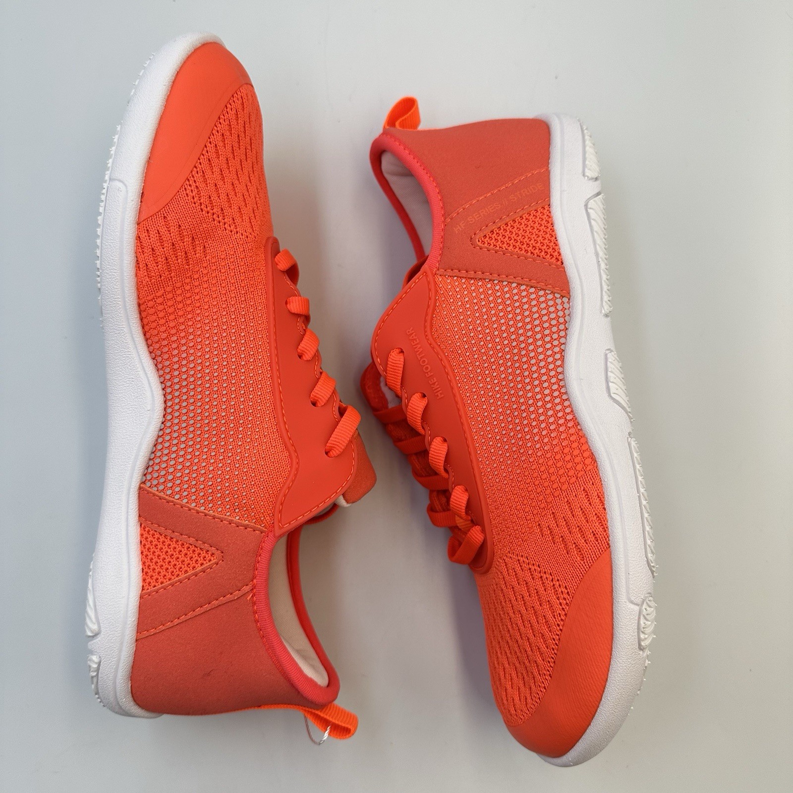 Hike HF Stride Orange Gray Sneakers Sz EU 39 M 6-6.5 W 8-8.5 Ltwt Minimalist