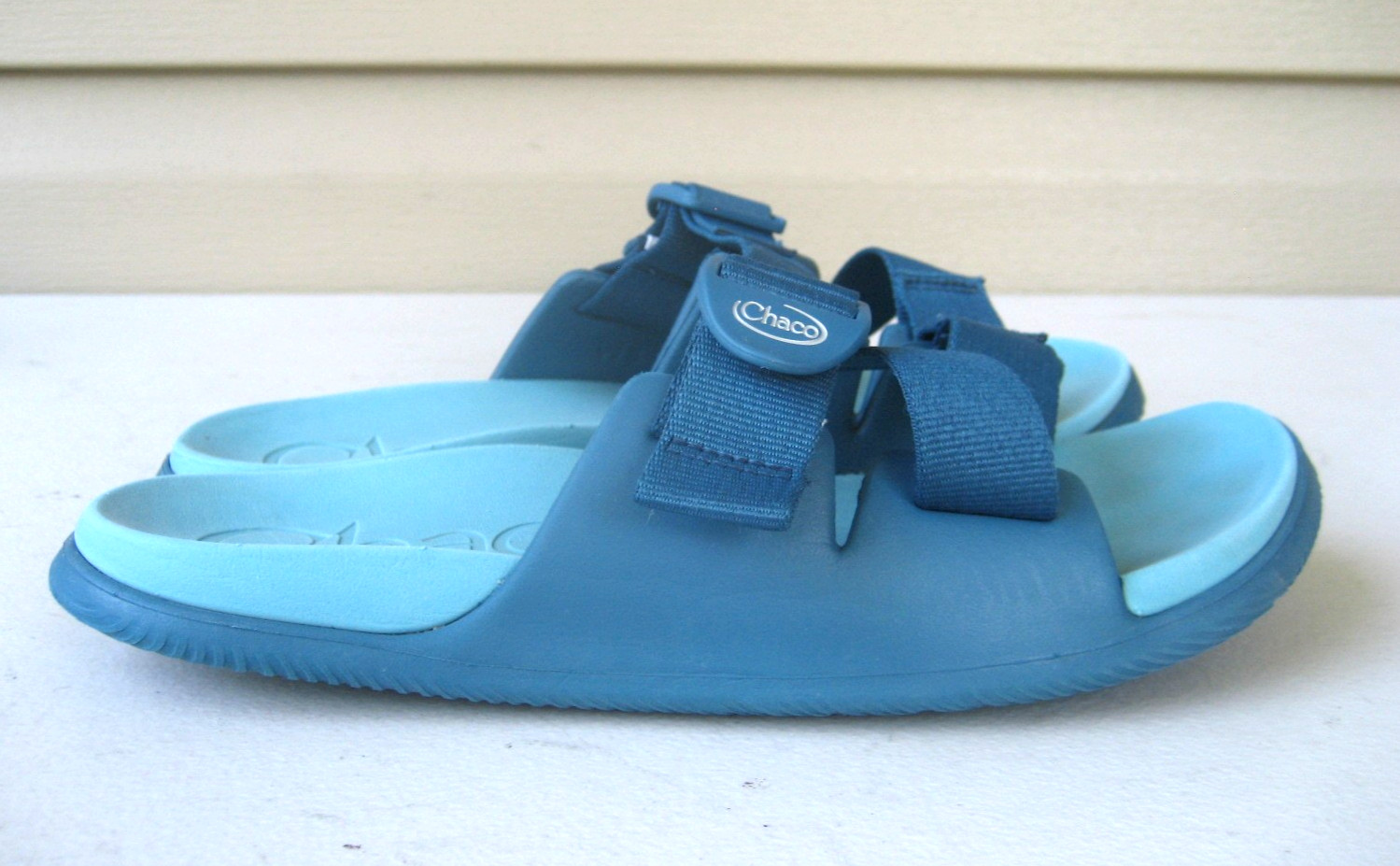 Chaco Chillos Womens Size 8 Blue Comfort Slides Sandals Water Sporty EXCELLENT
