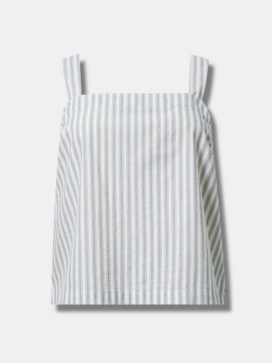 torrid Blue & White Striped Square Neck Tank