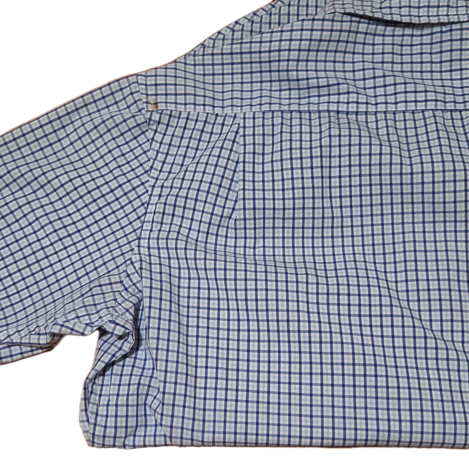U.S. Polo Assn. Short Sleeve Button-Down Shirt Men’s S Blue White Check