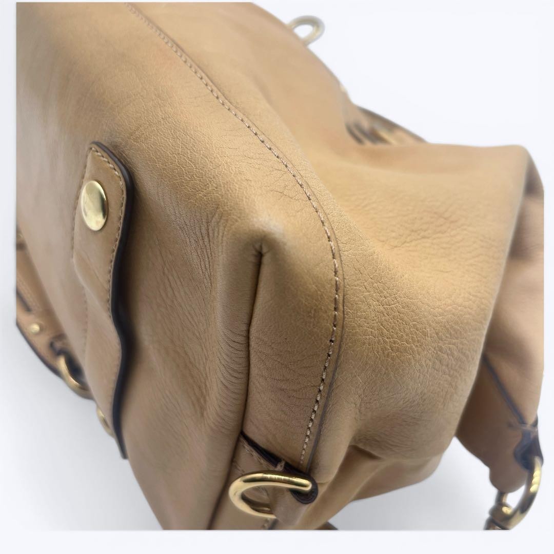 COACH Madison Sabrina 2WAY Shoulder Bag Large Capacity Handbag Beige