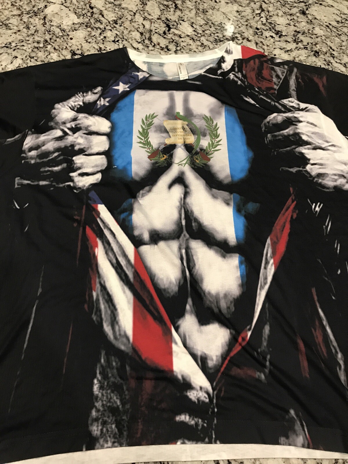 Sublivie Guatemala Flag T-Shirt All Over Print USA Polyester XL