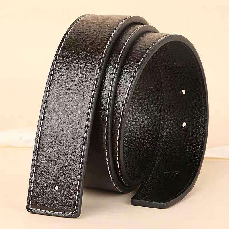 New Leather No Buckle For H 38mm Replacement Belt Men’s Strap Straps*