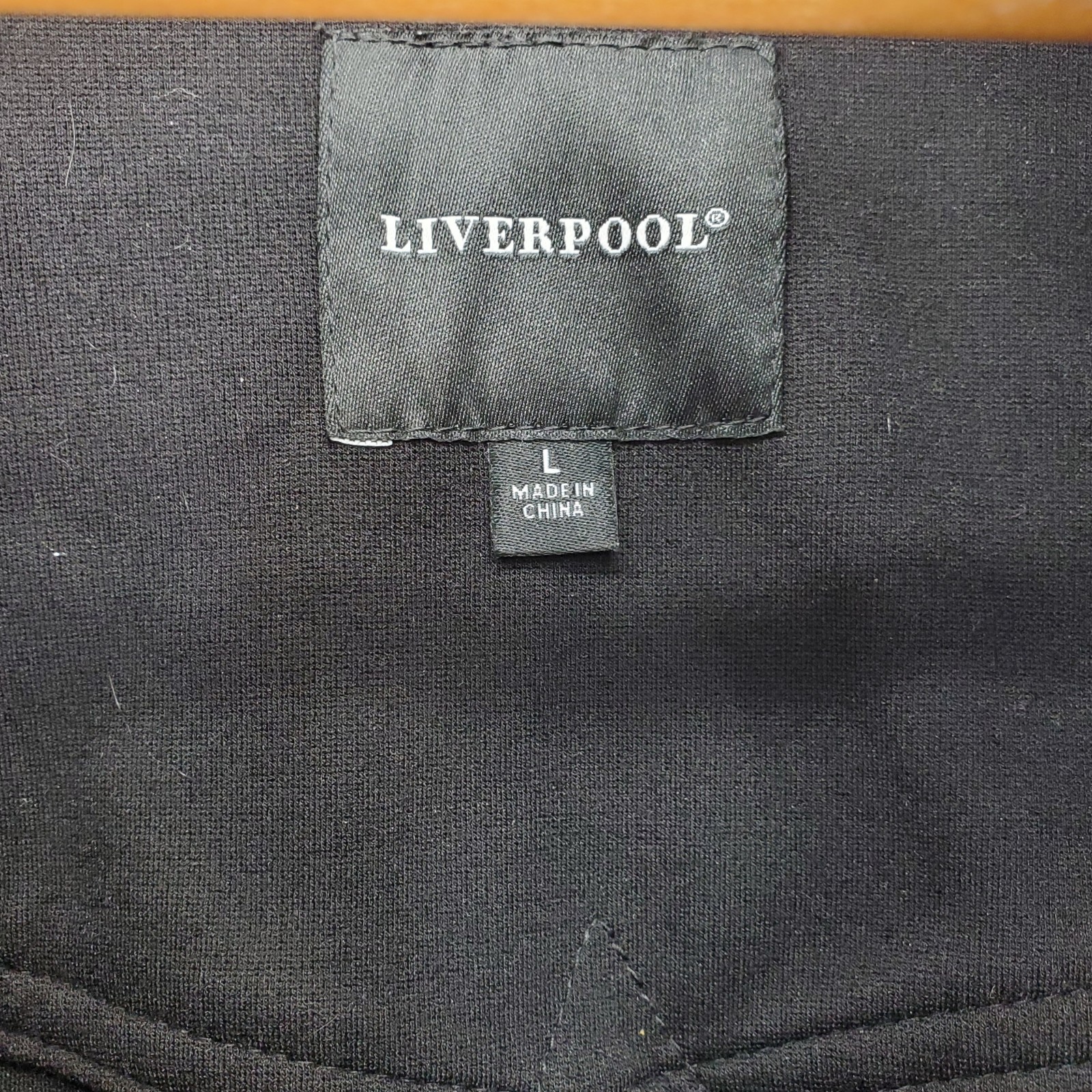 Liverpool Jacket Womens L Dark Black Detachable Faux Fur Collar Stretch Comfort