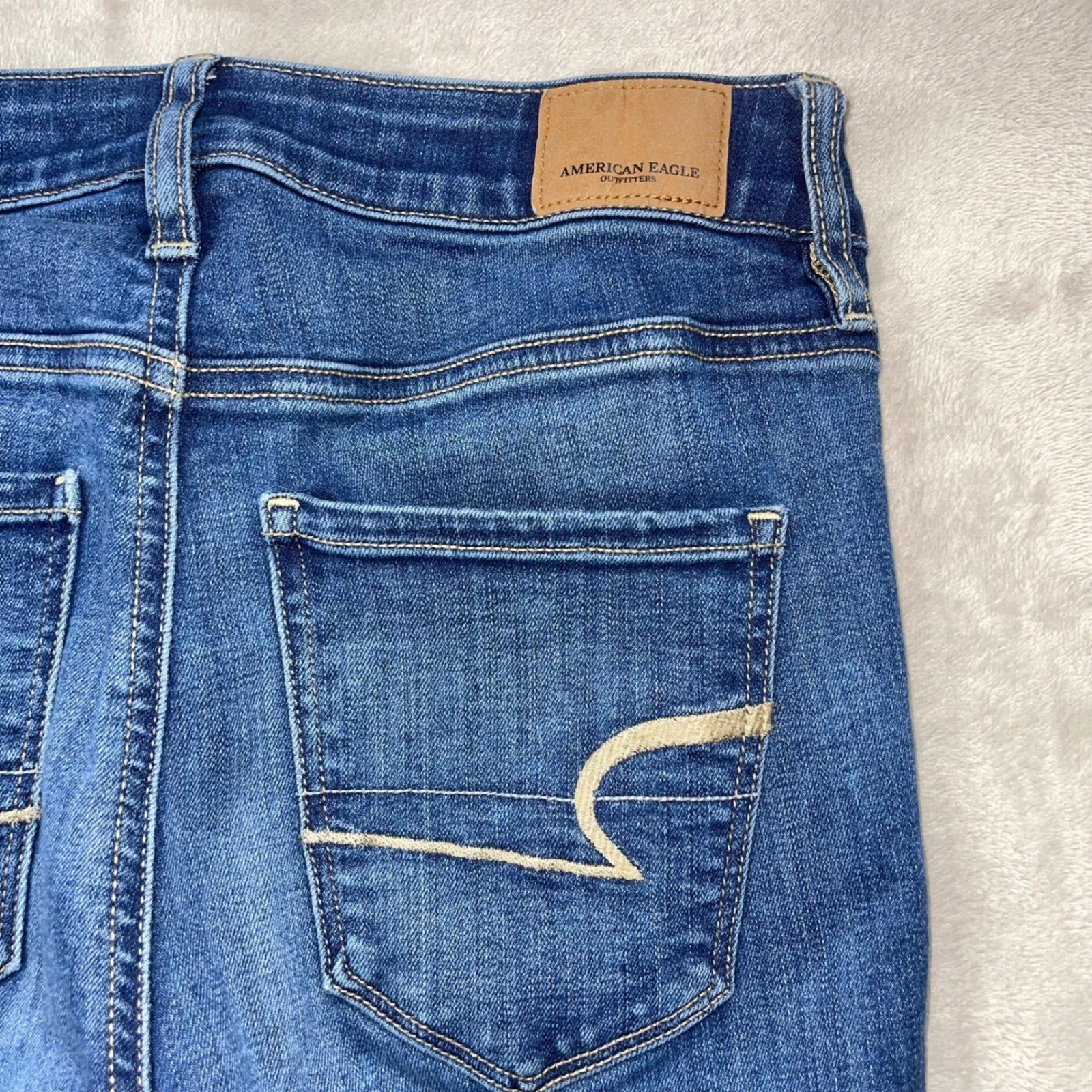 American Eagle Jeans Women 0 Long Super High Rise Jeggings Skinny Blue
