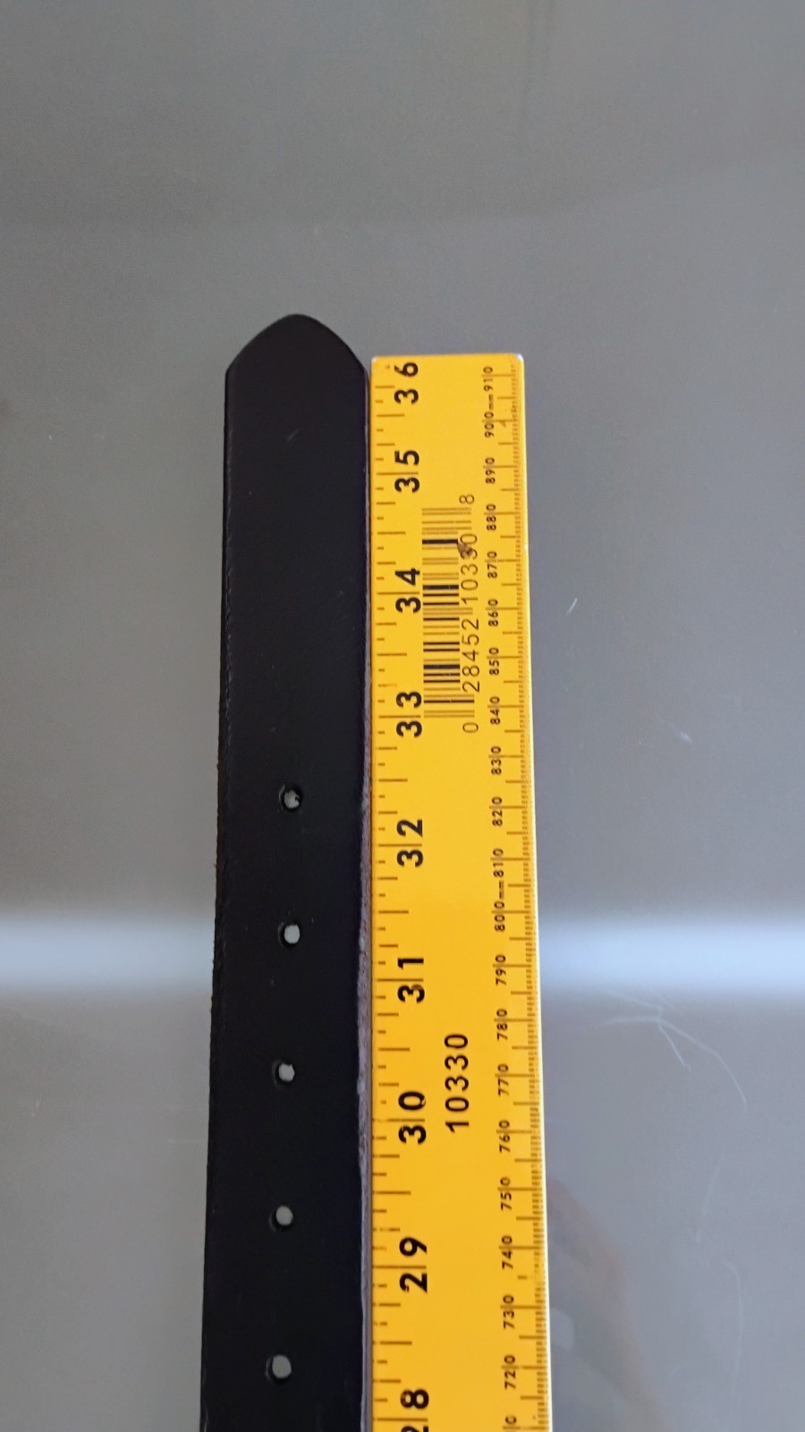 Levi’s Black Leather Beltwith Silver Buckle 32 (80 cm) 1 inch thick Full Grain