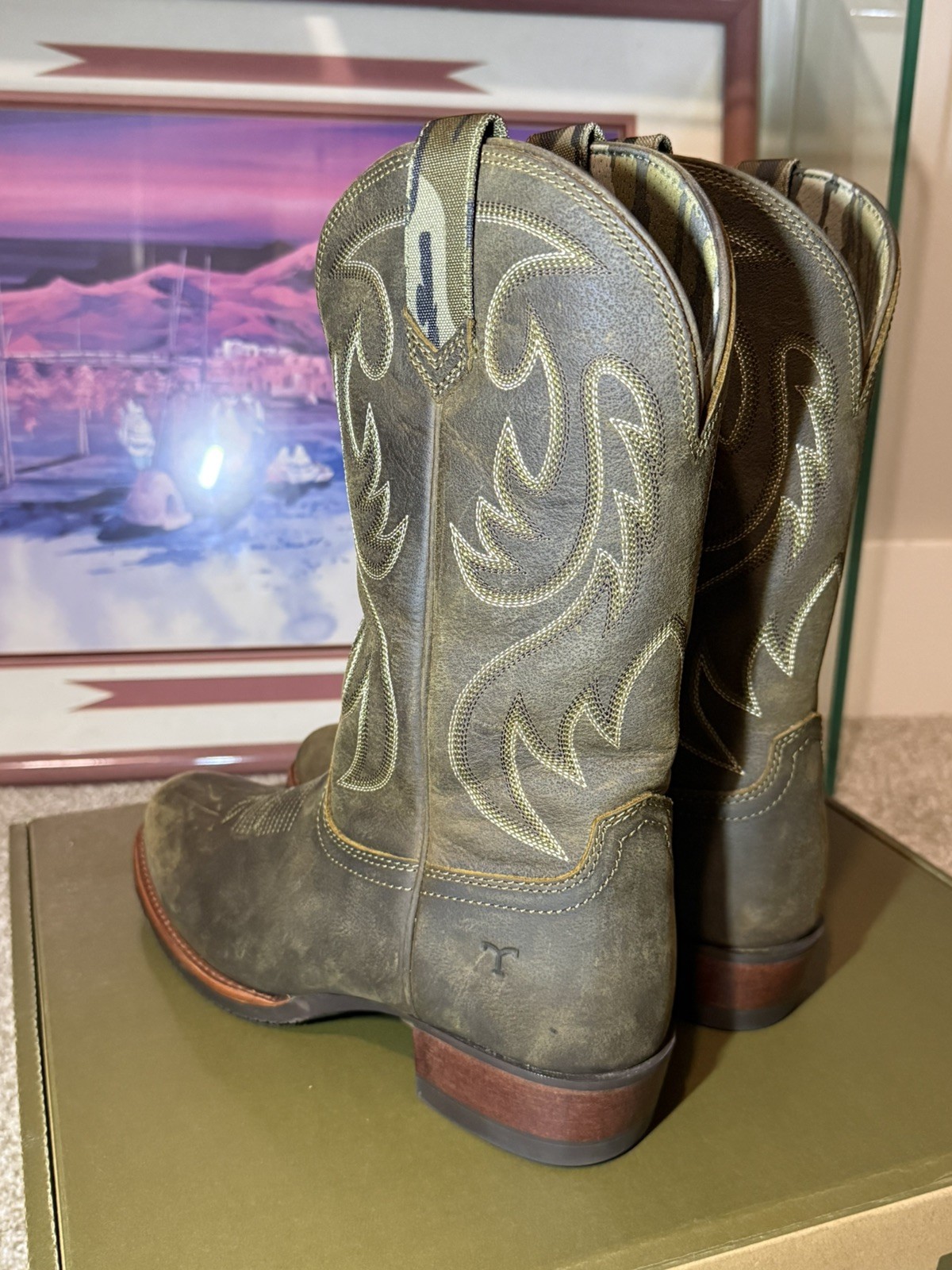 NEW Tecovas “The Buck” Mossy Oak Canteen Cowhide Boots Limited Edition | Mens 9D