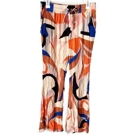 True Destinations Pants Women’s Large Abstract Geo Hippie Retro Boho