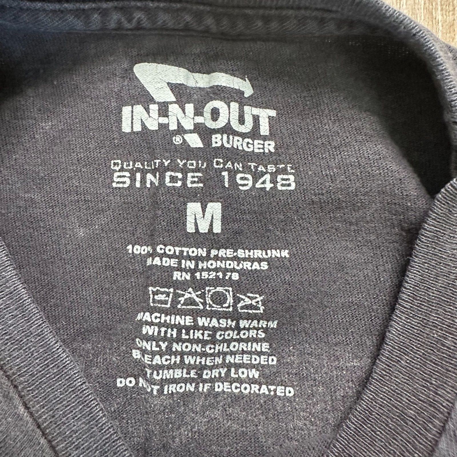 In-N-Out Black T-Shirt 70th Anniversary Collection Size M Unisex 100% Cotton