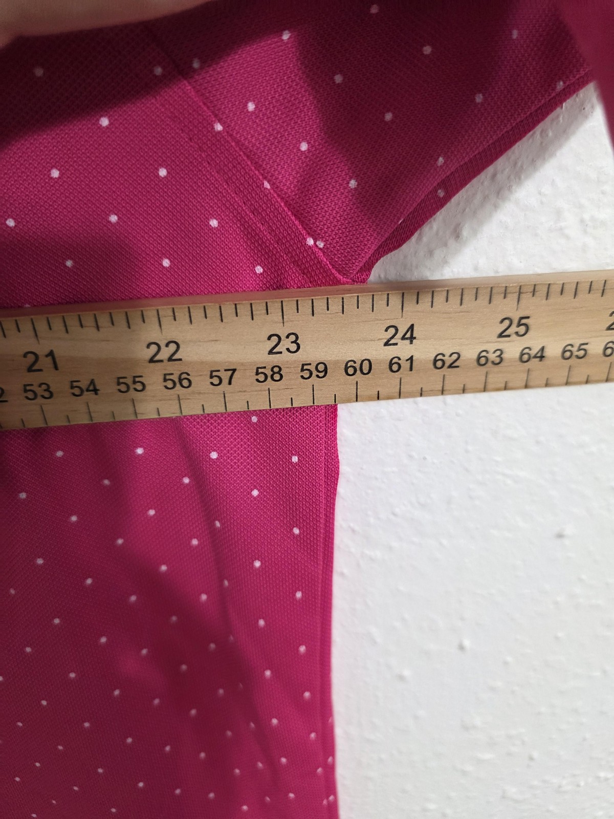FootJoy Polo Shirt Mens Large Pink Polka Dot Golf Performance Stretch Knit