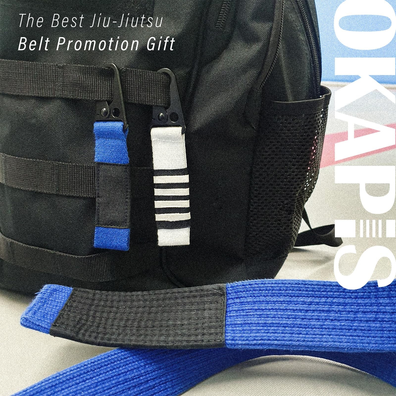 Keychain BJJ Belt Backpack Keyring Jiu Jitsu White Blue Purple Brown Black Blue