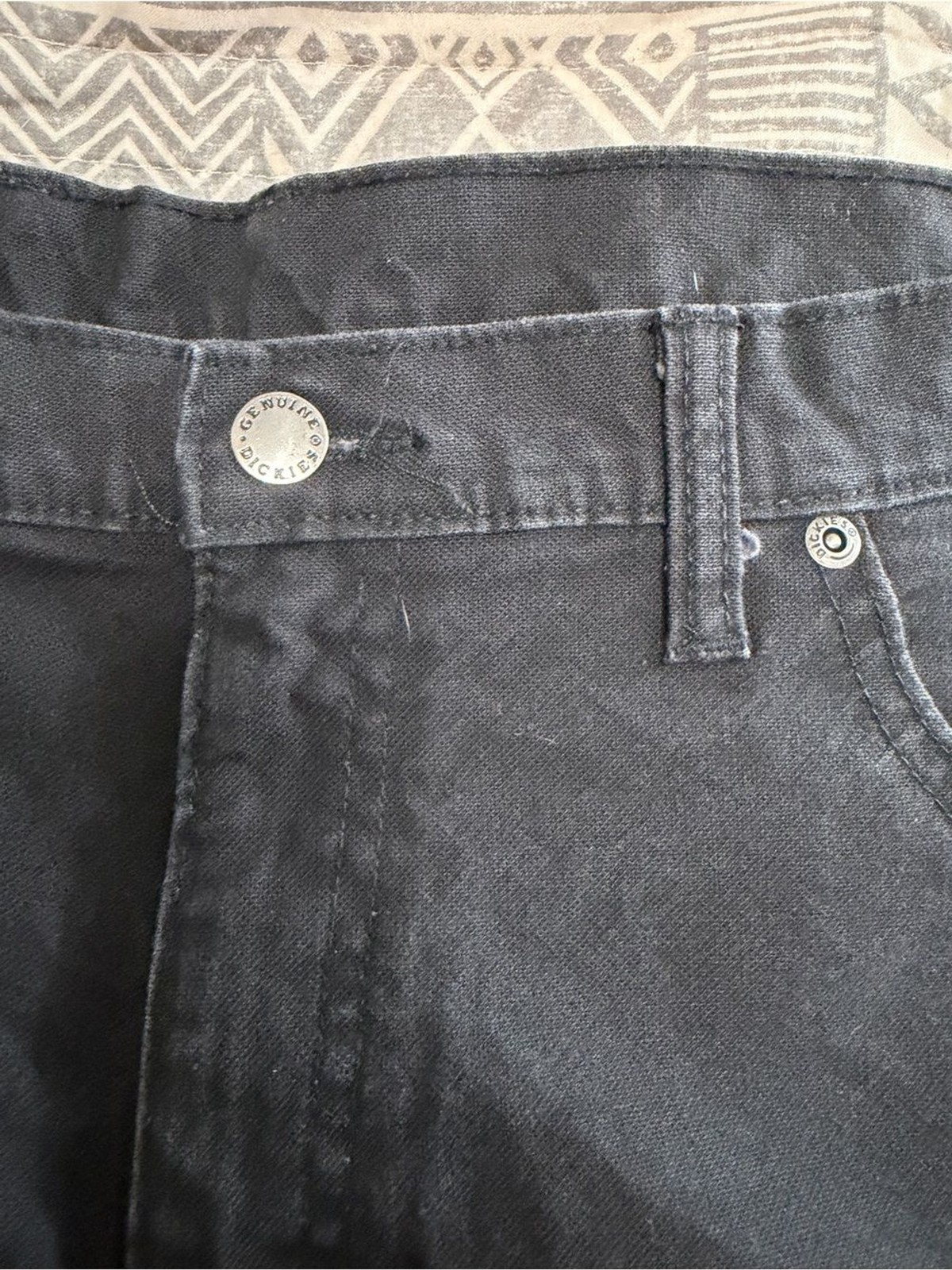 Dickies Men’s Black Carpenter Work Pants 33×32 Relaxed Fit Straight Leg Utility