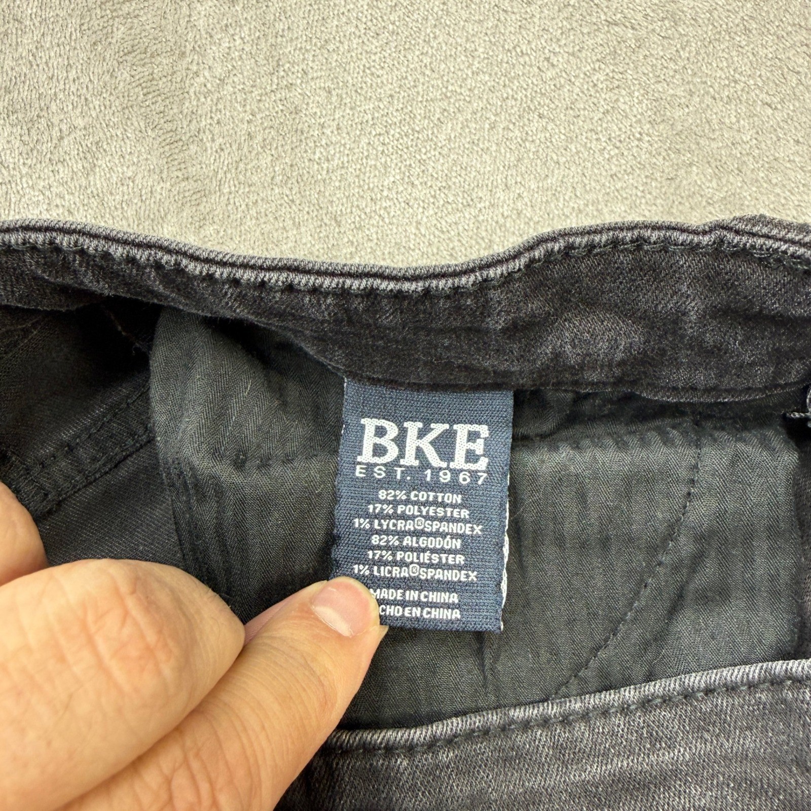 BKE Jeans Mens 28×30 Black Aiden Slim Straight Jeans Faded Stretch Denim Preppy
