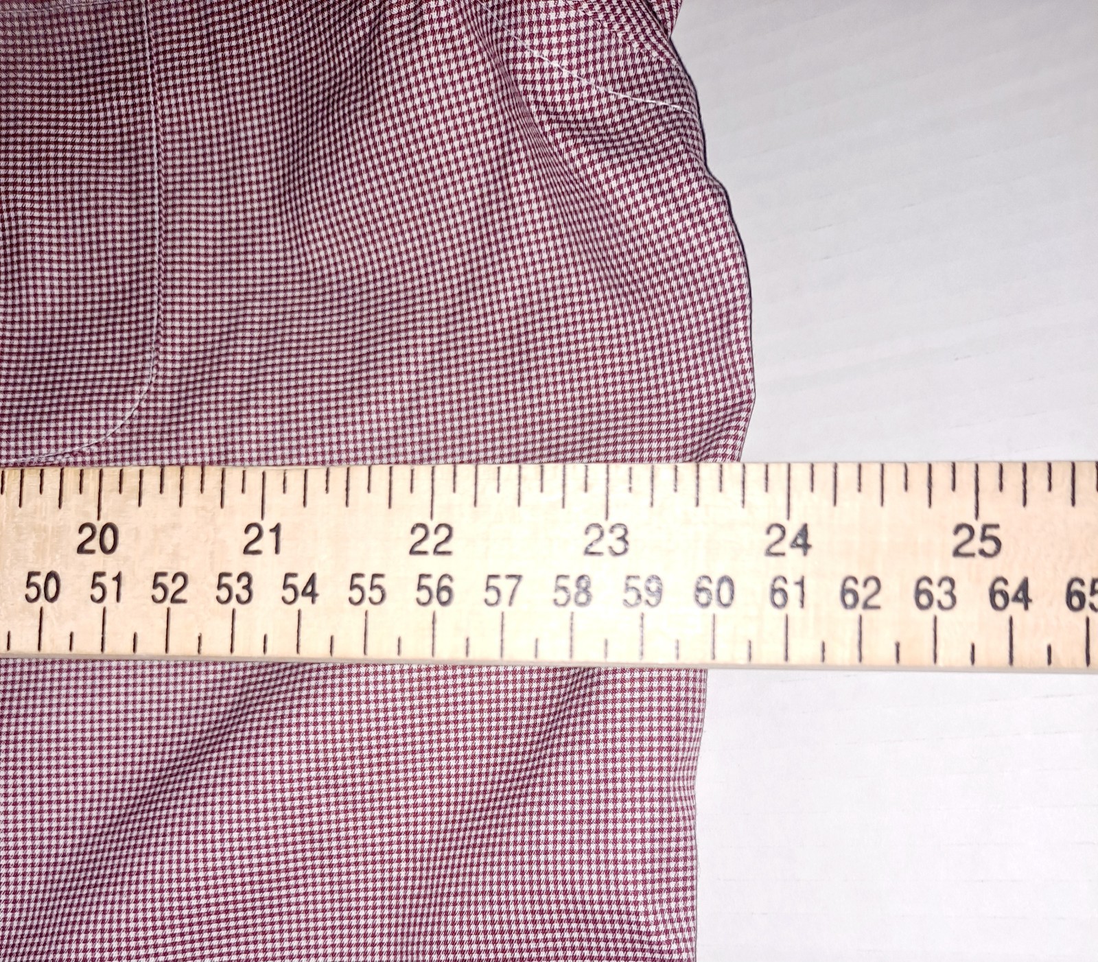 PRONTO UOMO NON-IRON RED WHITE CHECK BUTTON UP DRESS SHIRT MENS 17.5 32/33