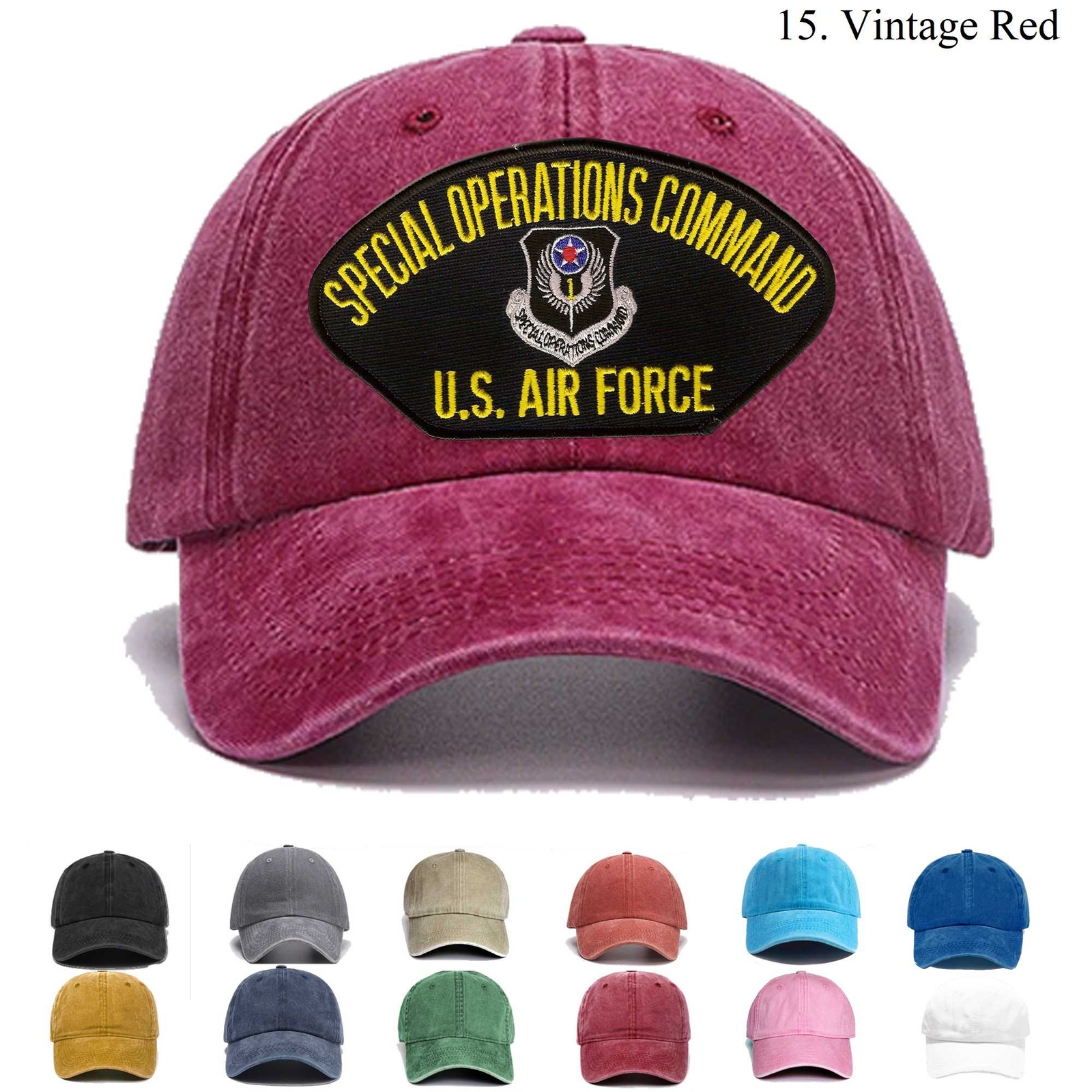 Embroidered Hat Air Force Special Operations Command, Veteran Cap, Trucker Hat