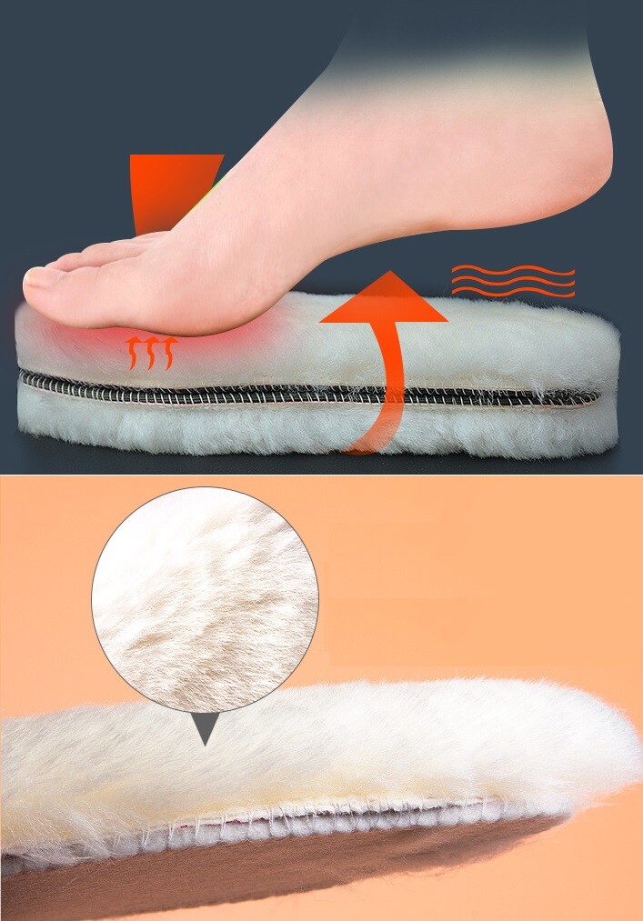 Happystep Real Lamb’s wool Sheepskin Insoles Generic Replacement for UGG Boots