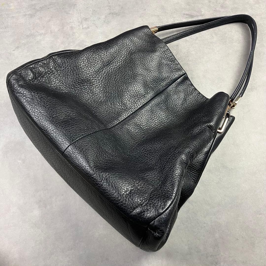 COACH Madison Phoebe Shoulder Bag Black Leather Handbag Authentic Classic
